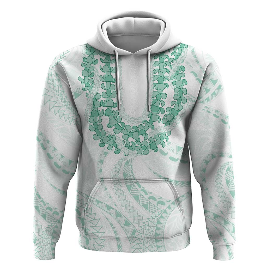 Aloha Lei Onaona Zip Hoodie Sage Green Hawaiian Tribal Pattern LT9 Pullover Hoodie Green - Polynesian Pride