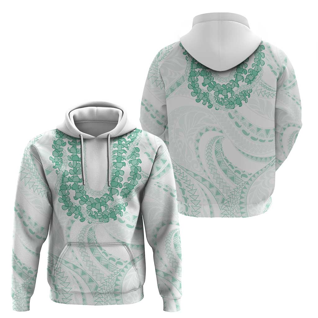 Aloha Lei Onaona Zip Hoodie Sage Green Hawaiian Tribal Pattern LT9 - Polynesian Pride