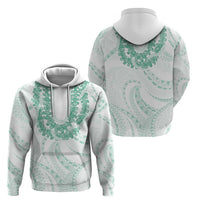 Aloha Lei Onaona Zip Hoodie Sage Green Hawaiian Tribal Pattern LT9 - Polynesian Pride