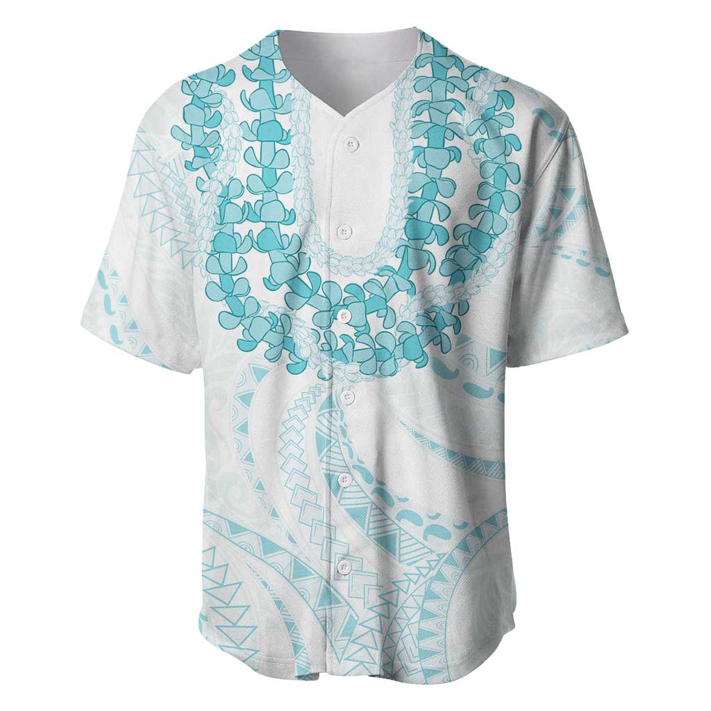 Aloha Lei Onaona Baseball Jersey Teal Hawaiian Tribal Pattern LT9 Teal - Polynesian Pride
