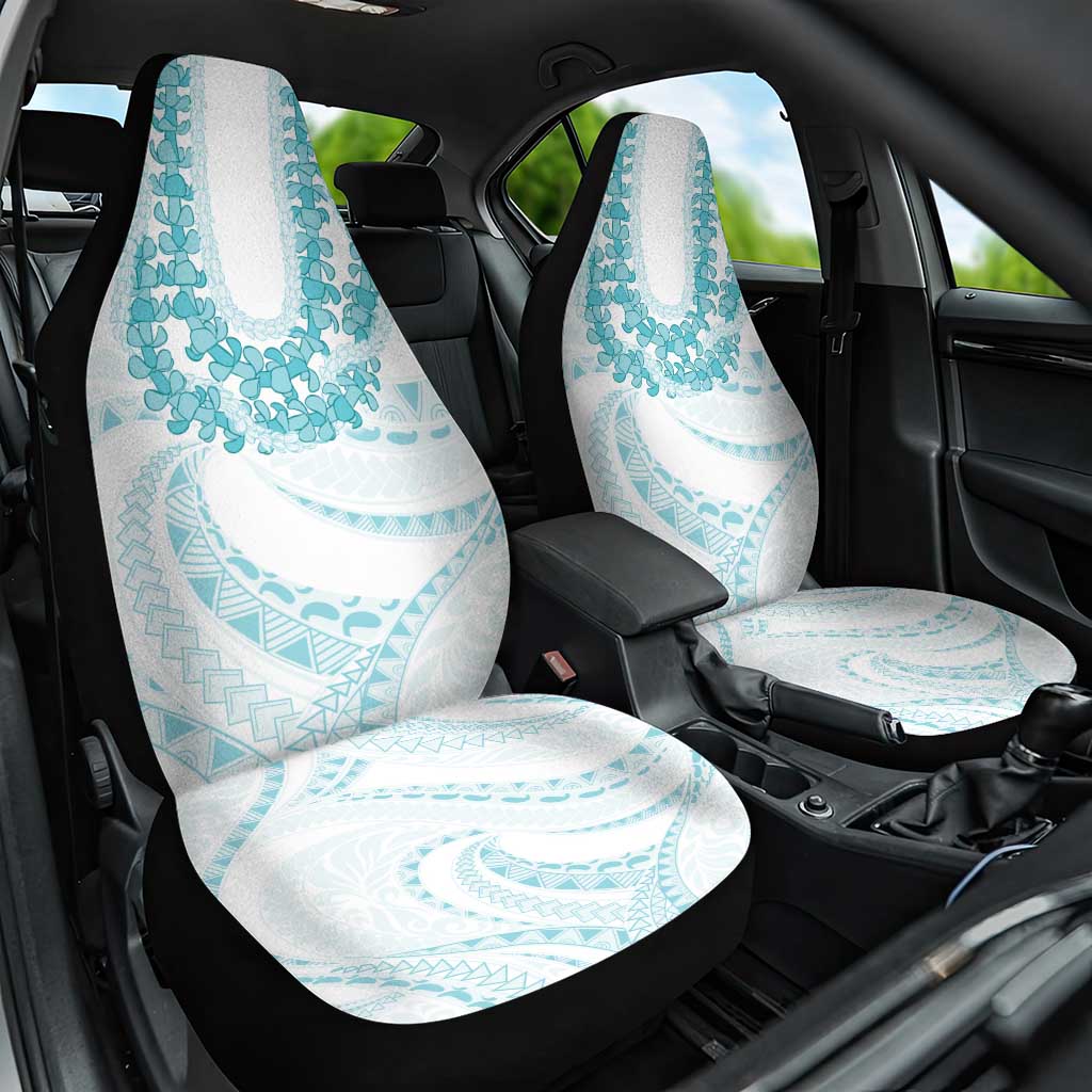 Aloha Lei Onaona Car Seat Cover Teal Hawaiian Tribal Pattern LT9 One Size Teal - Polynesian Pride