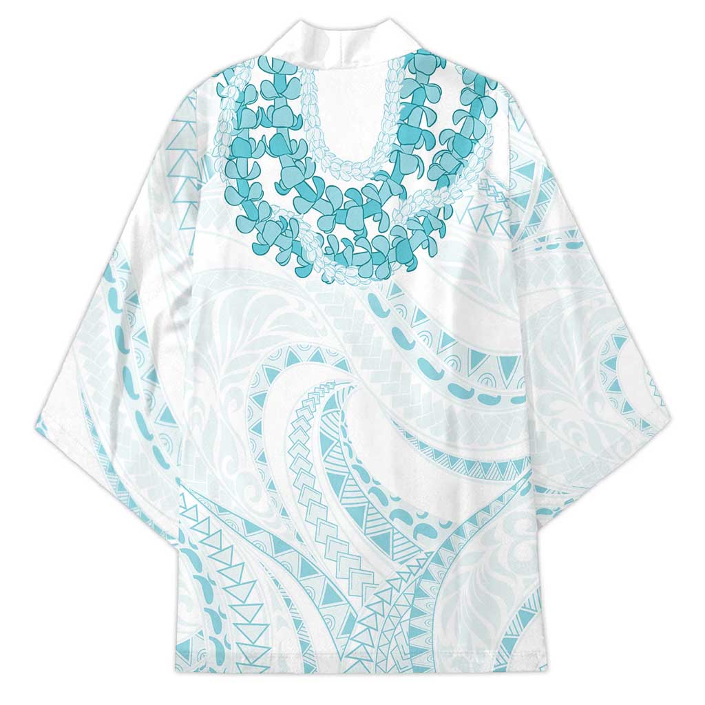 Aloha Lei Onaona Kimono Teal Hawaiian Tribal Pattern LT9 - Polynesian Pride
