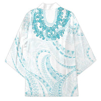 Aloha Lei Onaona Kimono Teal Hawaiian Tribal Pattern LT9 - Polynesian Pride