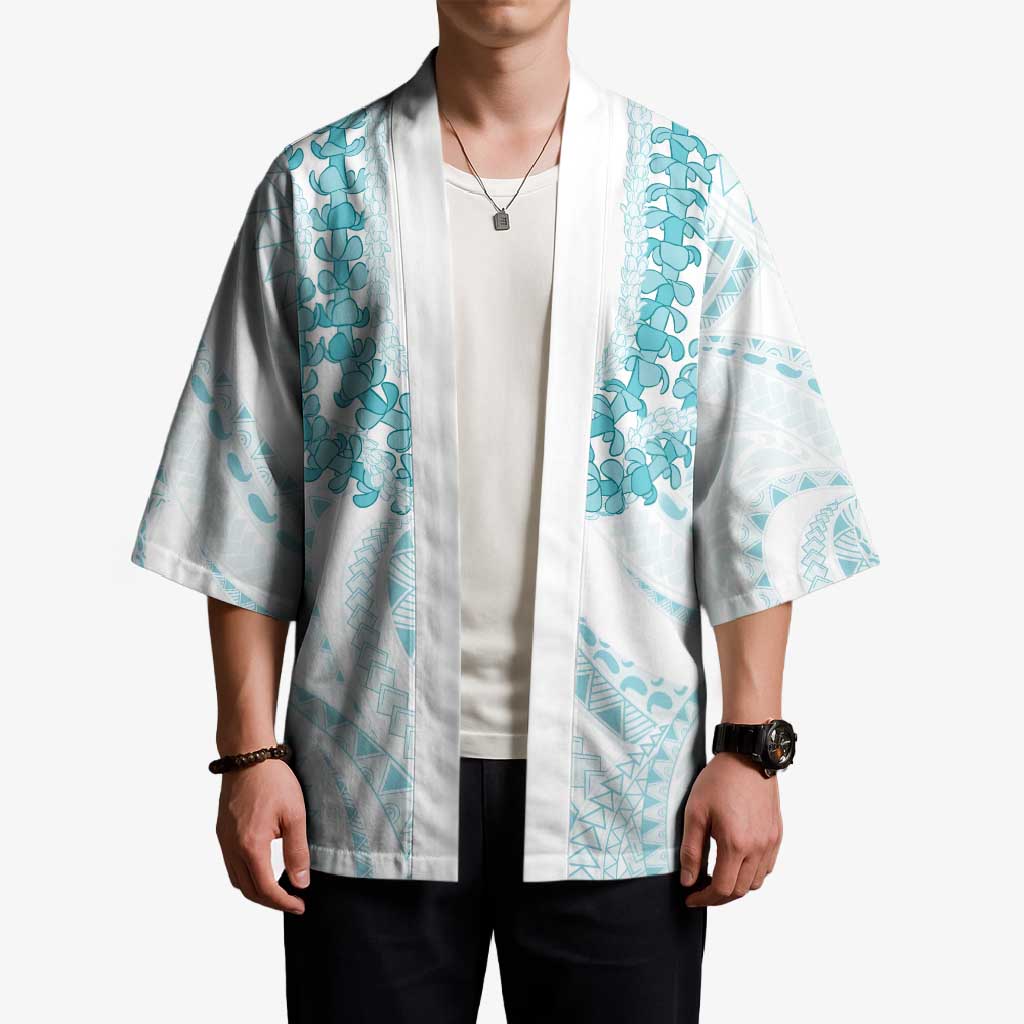 Aloha Lei Onaona Kimono Teal Hawaiian Tribal Pattern LT9 - Polynesian Pride