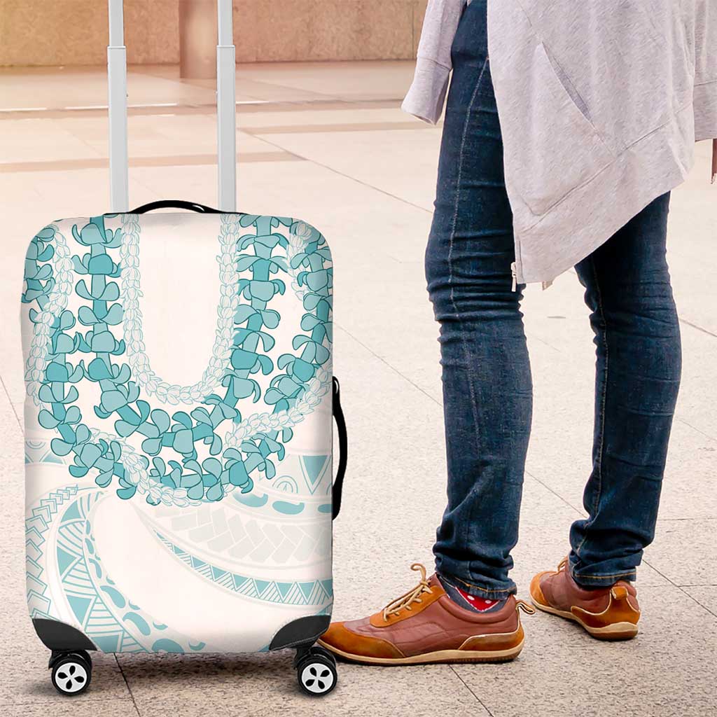 Aloha Lei Onaona Luggage Cover Teal Hawaiian Tribal Pattern LT9 Teal - Polynesian Pride