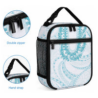 Aloha Lei Onaona Lunch Bag Teal Hawaiian Tribal Pattern LT9 - Polynesian Pride