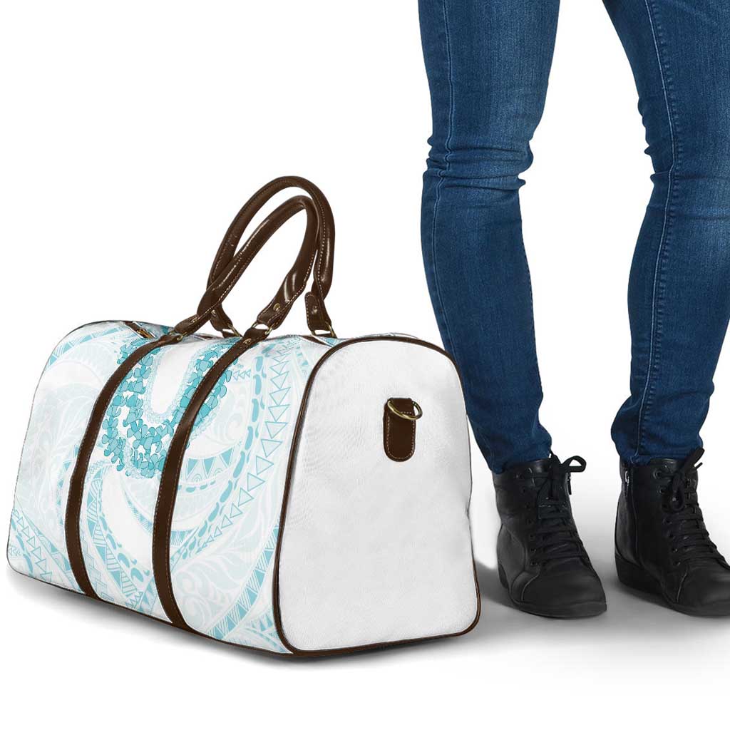Aloha Lei Onaona Travel Bag Teal Hawaiian Tribal Pattern LT9 - Polynesian Pride