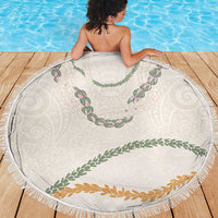 Aloha Lei Mikioi Beach Blanket Beige Polynesian Tribal Tatau Pattern LT9 - Polynesian Pride