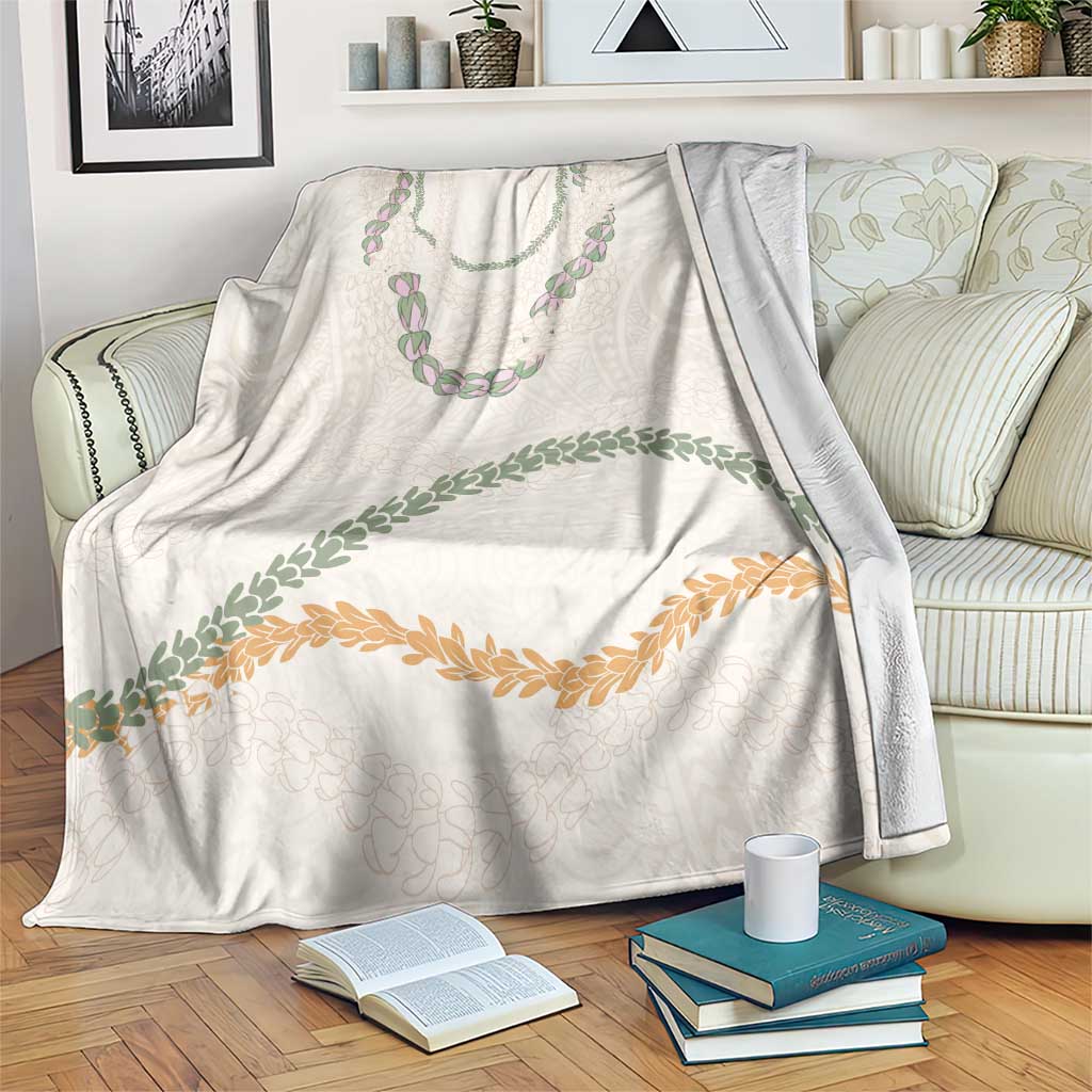 Aloha Lei Mikioi Blanket Beige Polynesian Tribal Tatau Pattern LT9 Beige - Polynesian Pride