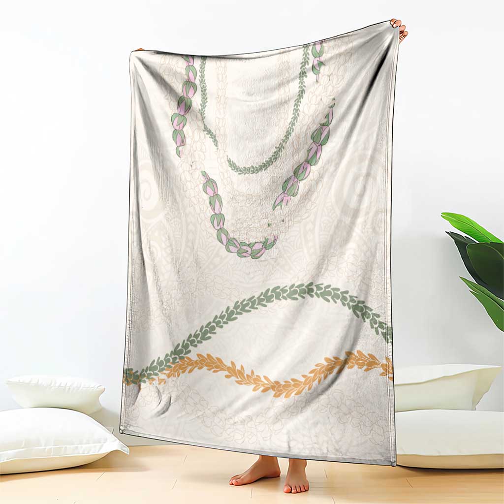 Aloha Lei Mikioi Blanket Beige Polynesian Tribal Tatau Pattern LT9 - Polynesian Pride