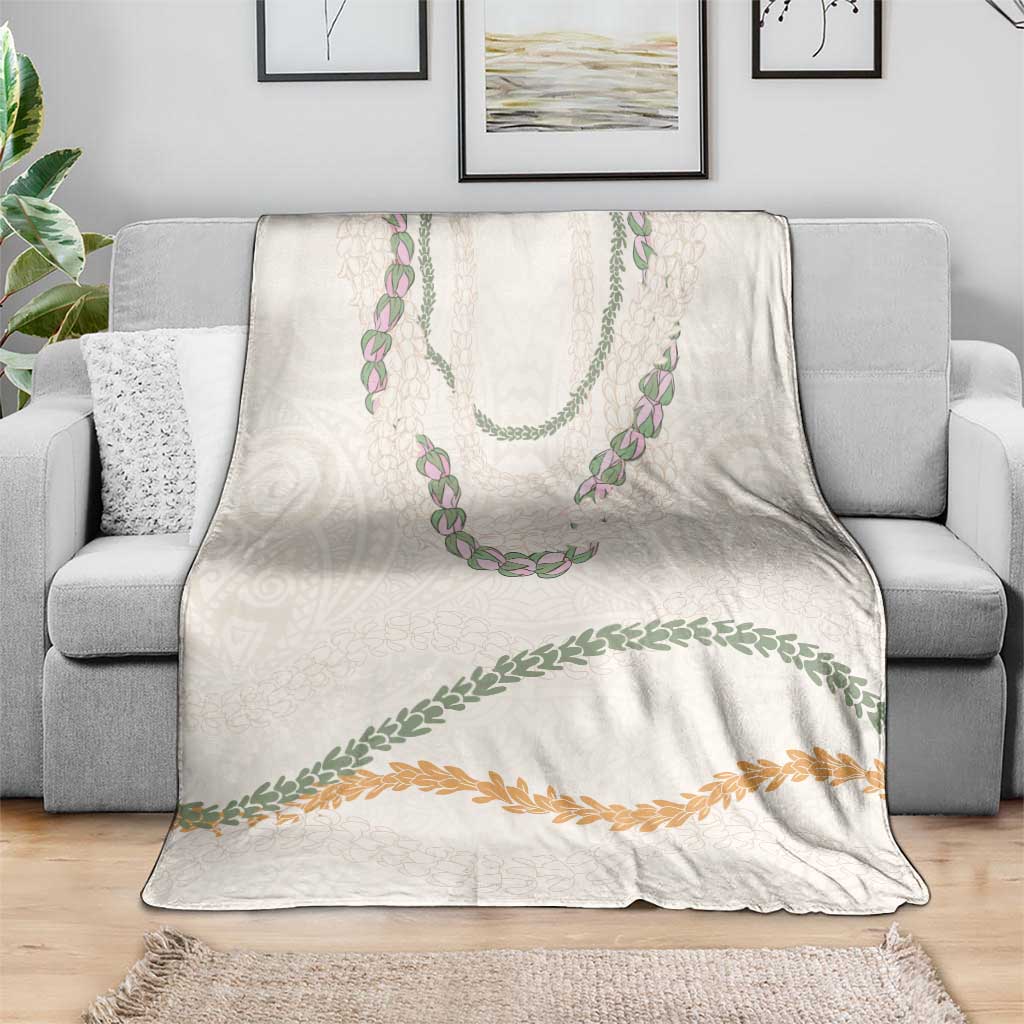Aloha Lei Mikioi Blanket Beige Polynesian Tribal Tatau Pattern LT9 - Polynesian Pride