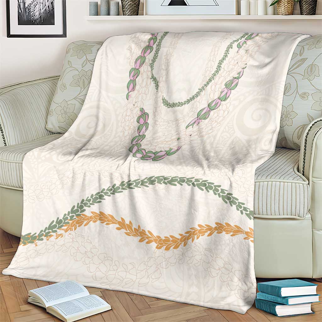 Aloha Lei Mikioi Blanket Beige Polynesian Tribal Tatau Pattern LT9 - Polynesian Pride