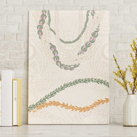 Aloha Lei Mikioi Canvas Wall Art Beige Polynesian Tribal Tatau Pattern LT9 Without Frame Beige - Polynesian Pride