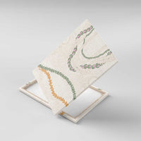 Aloha Lei Mikioi Canvas Wall Art Beige Polynesian Tribal Tatau Pattern LT9 With Frame Beige - Polynesian Pride