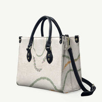 Aloha Lei Mikioi Leather Bag Beige Polynesian Tribal Tatau Pattern LT9 Beige - Polynesian Pride