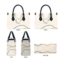 Aloha Lei Mikioi Leather Bag Beige Polynesian Tribal Tatau Pattern LT9 - Polynesian Pride