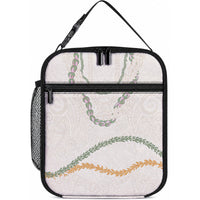 Aloha Lei Mikioi Lunch Bag Beige Polynesian Tribal Tatau Pattern LT9 10.2 × 8.3 × 4.3 inch Beige - Polynesian Pride