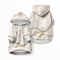 Aloha Lei Mikioi Pet Hoodie Beige Polynesian Tribal Tatau Pattern LT9 Pullover Beige - Polynesian Pride