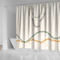 Aloha Lei Mikioi Shower Curtain Beige Polynesian Tribal Tatau Pattern LT9 - Polynesian Pride