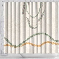 Aloha Lei Mikioi Shower Curtain Beige Polynesian Tribal Tatau Pattern LT9 - Polynesian Pride