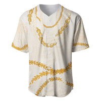 Aloha Lei Mikioi Baseball Jersey Gold Polynesian Tribal Tatau Pattern LT9 Gold - Polynesian Pride