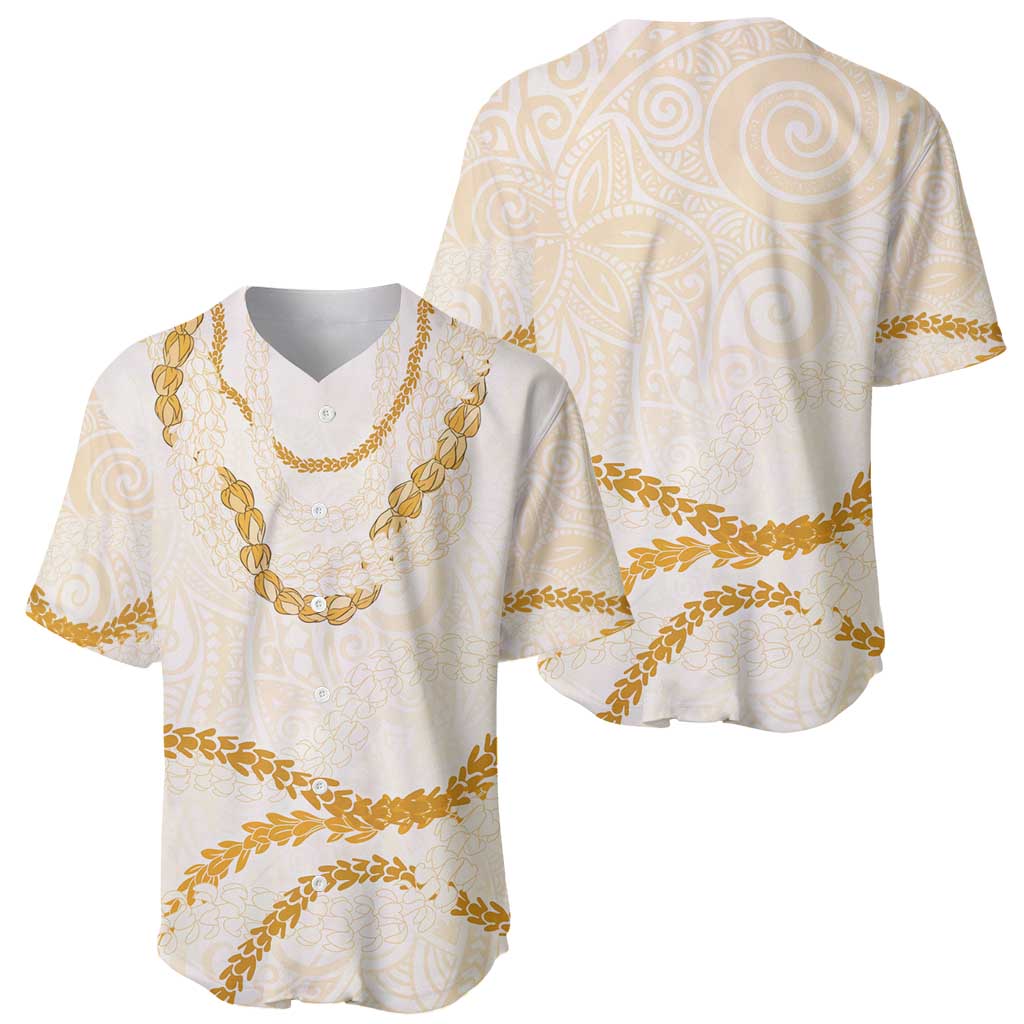 Aloha Lei Mikioi Baseball Jersey Gold Polynesian Tribal Tatau Pattern LT9 - Polynesian Pride