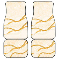 Aloha Lei Mikioi Car Mats Gold Polynesian Tribal Tatau Pattern LT9 - Polynesian Pride