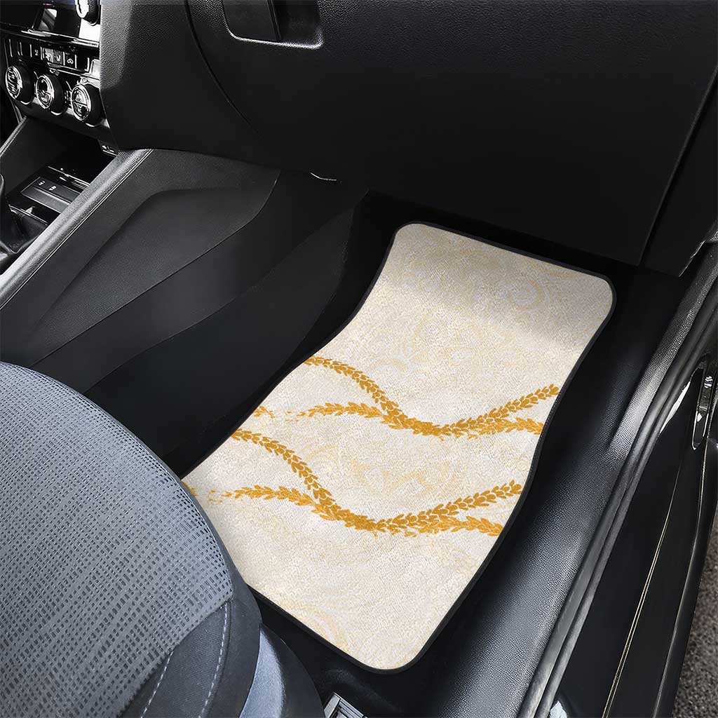 Aloha Lei Mikioi Car Mats Gold Polynesian Tribal Tatau Pattern LT9 - Polynesian Pride