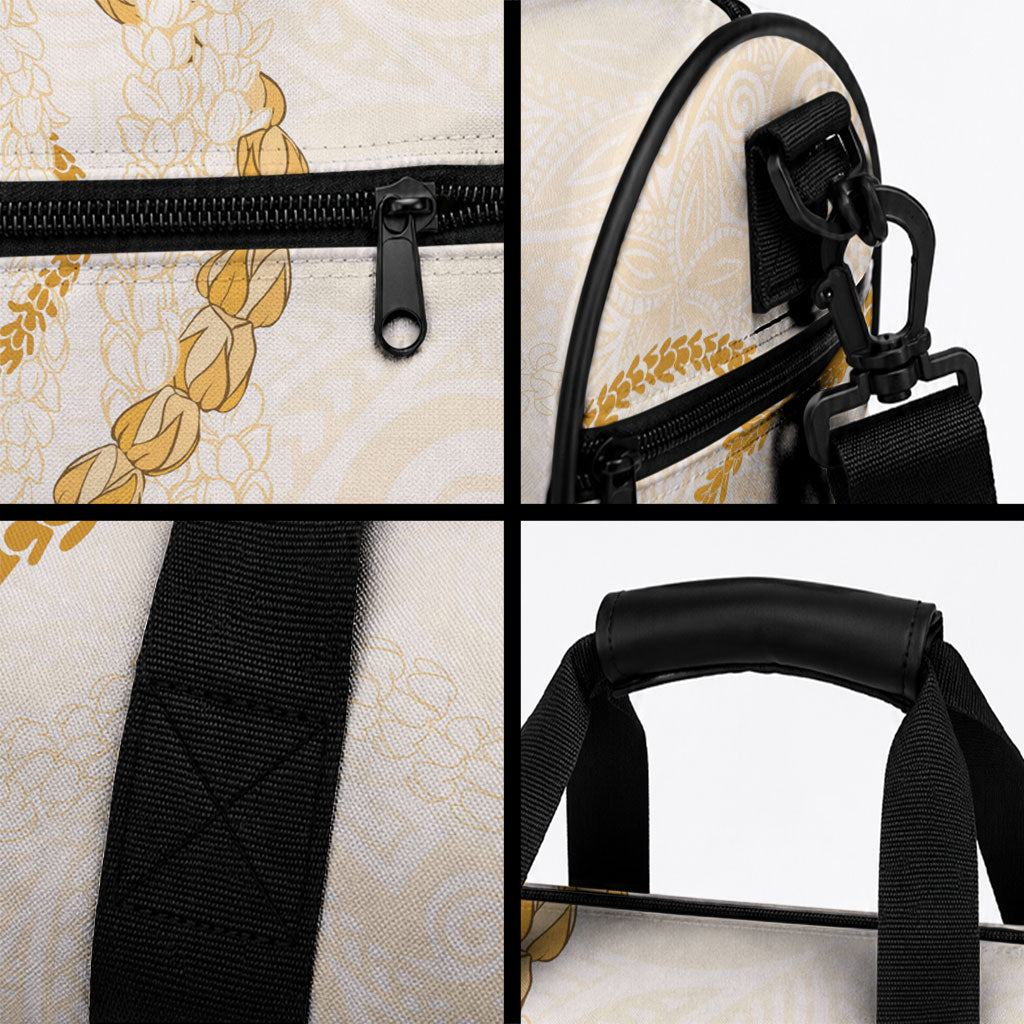 Aloha Lei Mikioi Duffle Bag Gold Polynesian Tribal Tatau Pattern LT9 - Polynesian Pride