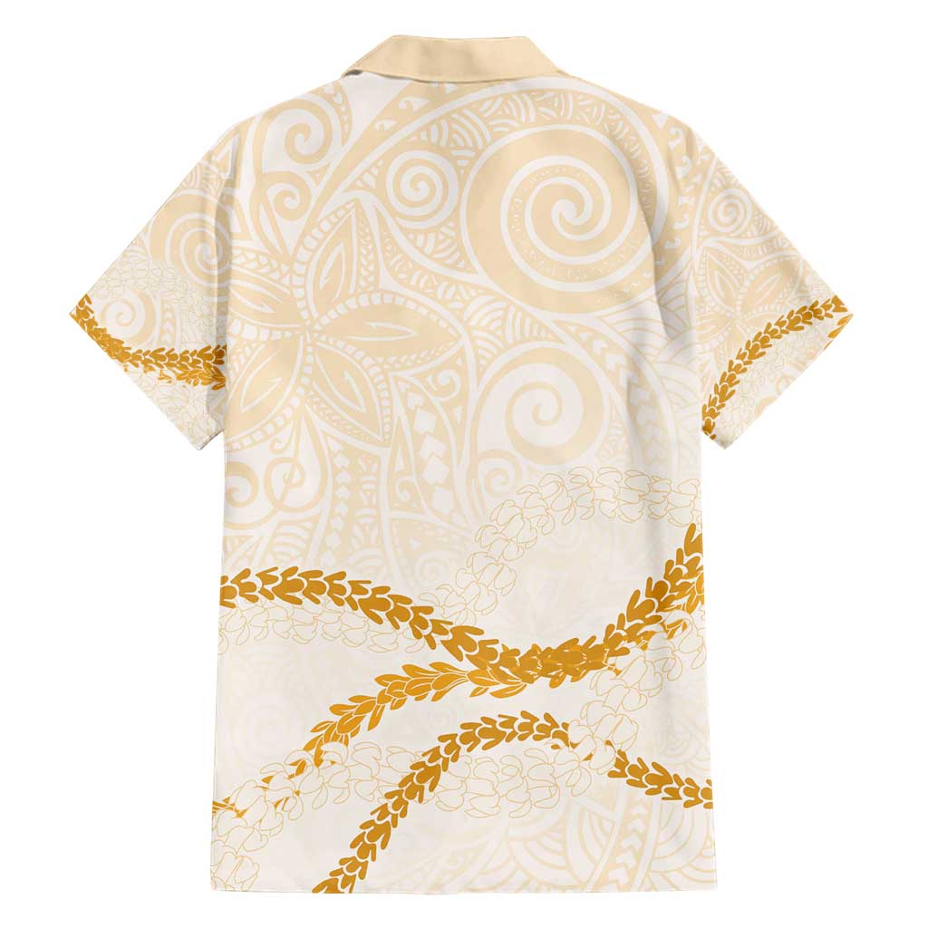 Aloha Lei Mikioi Hawaiian Shirt Gold Polynesian Tribal Tatau Pattern LT9 - Polynesian Pride