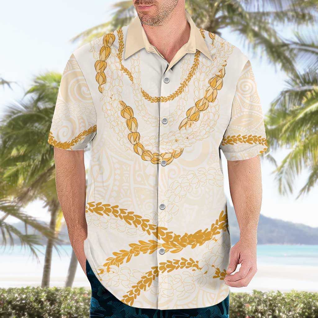 Aloha Lei Mikioi Hawaiian Shirt Gold Polynesian Tribal Tatau Pattern LT9 - Polynesian Pride