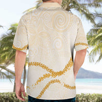 Aloha Lei Mikioi Hawaiian Shirt Gold Polynesian Tribal Tatau Pattern LT9 - Polynesian Pride