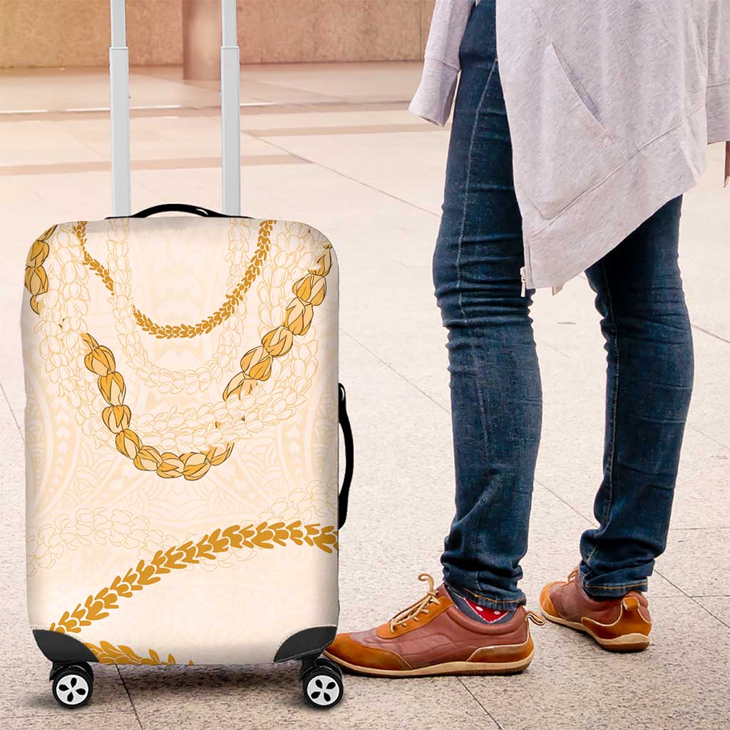 Aloha Lei Mikioi Luggage Cover Gold Polynesian Tribal Tatau Pattern LT9 Gold - Polynesian Pride
