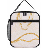 Aloha Lei Mikioi Lunch Bag Gold Polynesian Tribal Tatau Pattern LT9 10.2 × 8.3 × 4.3 inch Gold - Polynesian Pride
