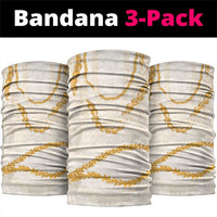 Aloha Lei Mikioi Neck Gaiter Gold Polynesian Tribal Tatau Pattern LT9 package One Size: 25*50cm Gold - Polynesian Pride