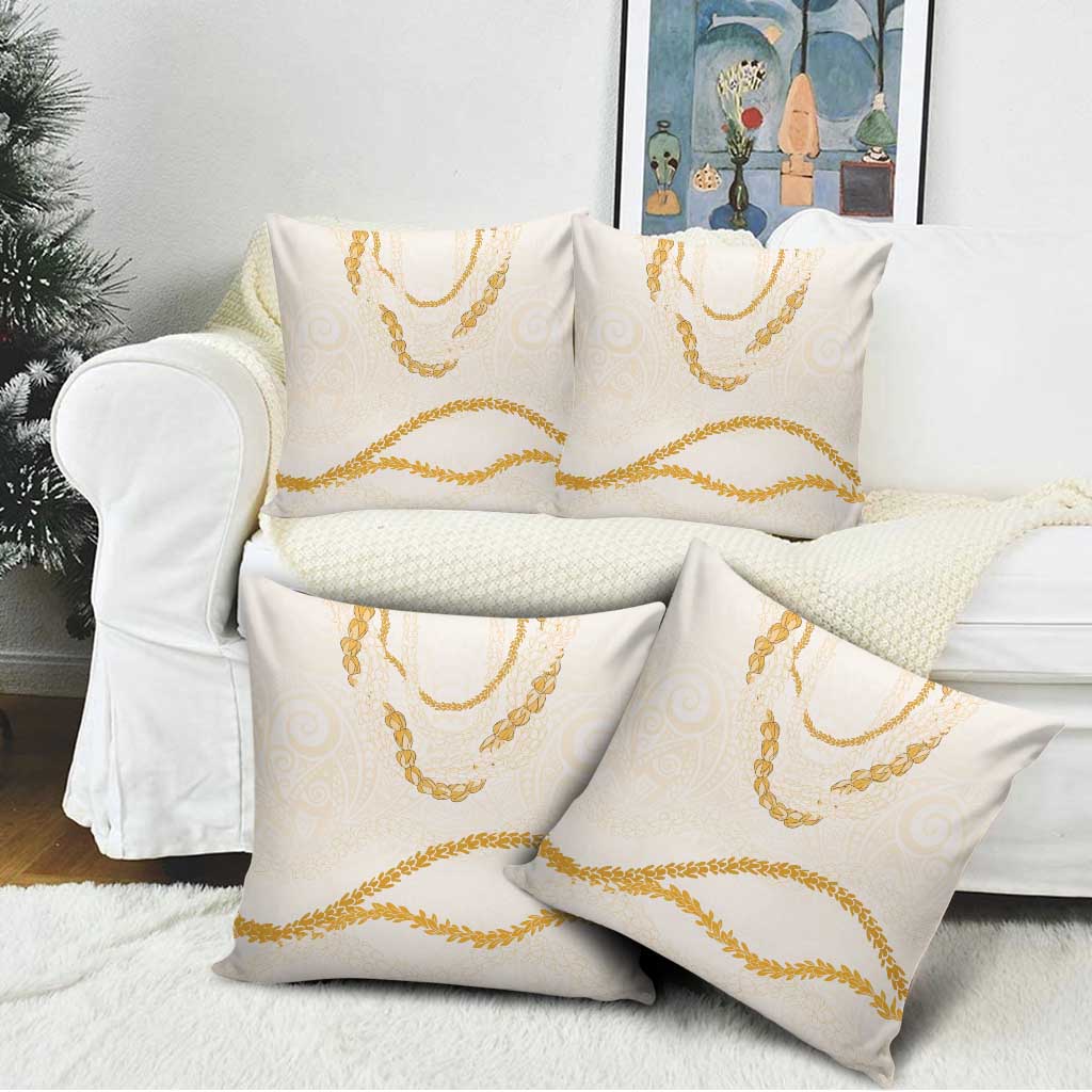 Aloha Lei Mikioi Pillow Cover Gold Polynesian Tribal Tatau Pattern LT9 - Polynesian Pride