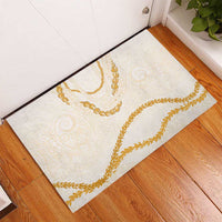 Aloha Lei Mikioi Rubber Doormat Gold Polynesian Tribal Tatau Pattern LT9 - Polynesian Pride