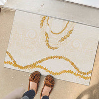 Aloha Lei Mikioi Rubber Doormat Gold Polynesian Tribal Tatau Pattern LT9 - Polynesian Pride