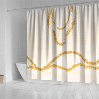 Aloha Lei Mikioi Shower Curtain Gold Polynesian Tribal Tatau Pattern LT9 - Polynesian Pride