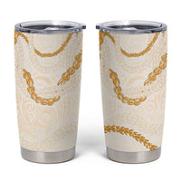 Aloha Lei Mikioi Tumbler Cup Gold Polynesian Tribal Tatau Pattern LT9 Gold - Polynesian Pride