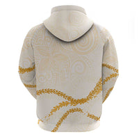 Aloha Lei Mikioi Zip Hoodie Gold Polynesian Tribal Tatau Pattern LT9 - Polynesian Pride