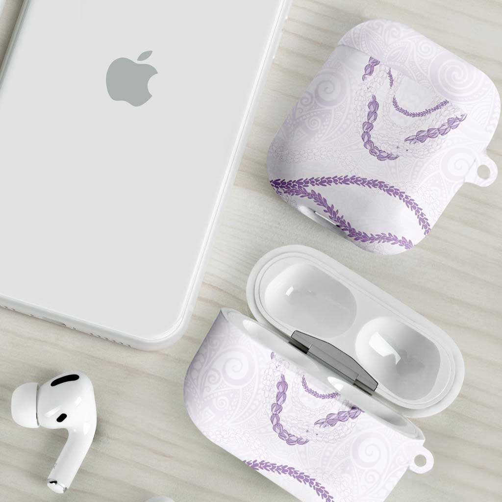 Aloha Lei Mikioi AirPods Case Purple Polynesian Tribal Tatau Pattern LT9 - Polynesian Pride