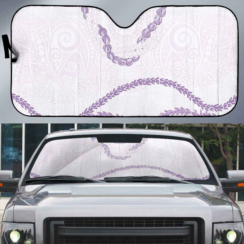 Aloha Lei Mikioi Auto Sun Shade Purple Polynesian Tribal Tatau Pattern LT9 Purple - Polynesian Pride
