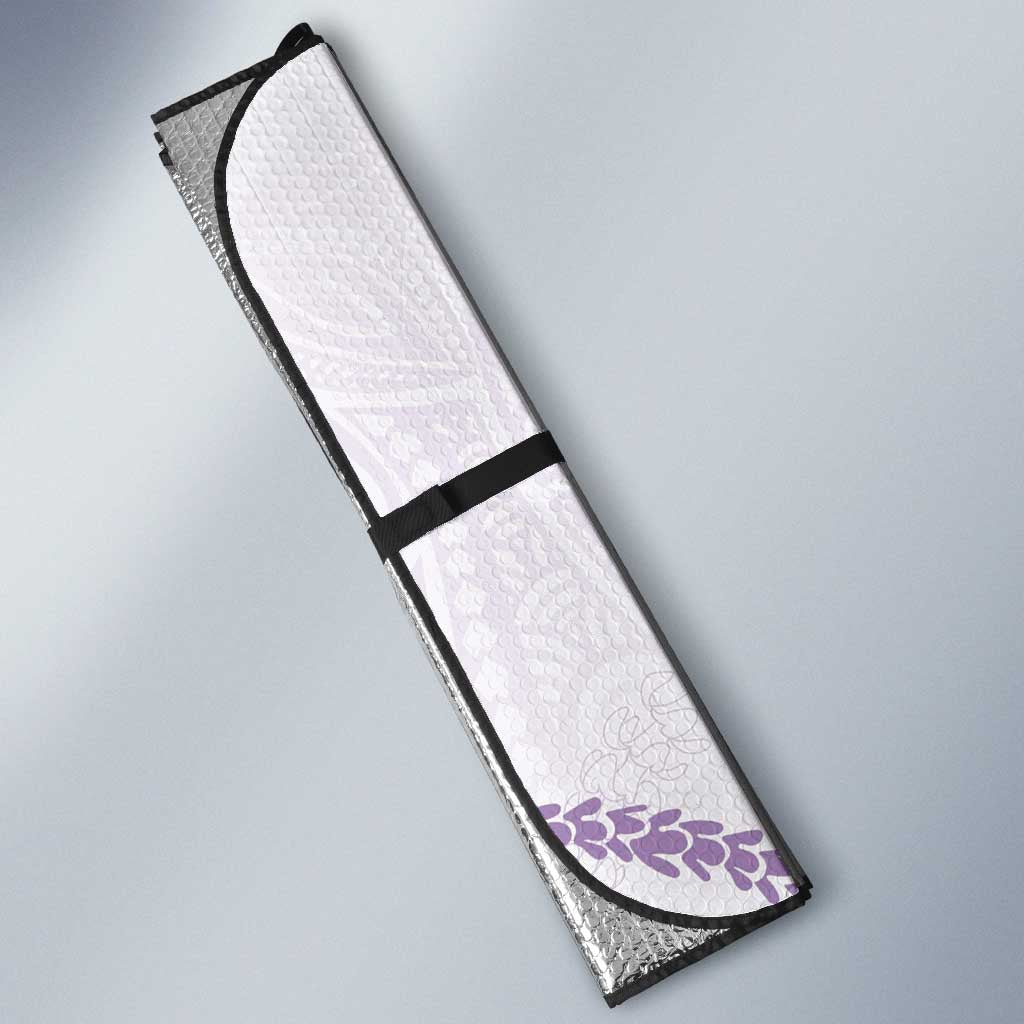Aloha Lei Mikioi Auto Sun Shade Purple Polynesian Tribal Tatau Pattern LT9 - Polynesian Pride