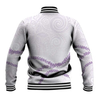 Aloha Lei Mikioi Baseball Jacket Purple Polynesian Tribal Tatau Pattern LT9 - Polynesian Pride