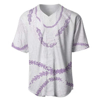 Aloha Lei Mikioi Baseball Jersey Purple Polynesian Tribal Tatau Pattern LT9 Purple - Polynesian Pride