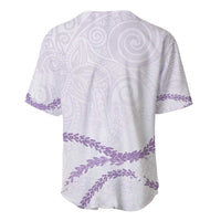 Aloha Lei Mikioi Baseball Jersey Purple Polynesian Tribal Tatau Pattern LT9 - Polynesian Pride