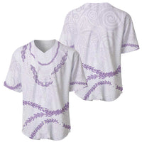 Aloha Lei Mikioi Baseball Jersey Purple Polynesian Tribal Tatau Pattern LT9 - Polynesian Pride