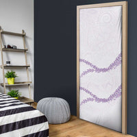 Aloha Lei Mikioi Door Cover Purple Polynesian Tribal Tatau Pattern LT9 - Polynesian Pride