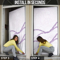Aloha Lei Mikioi Door Cover Purple Polynesian Tribal Tatau Pattern LT9 - Polynesian Pride
